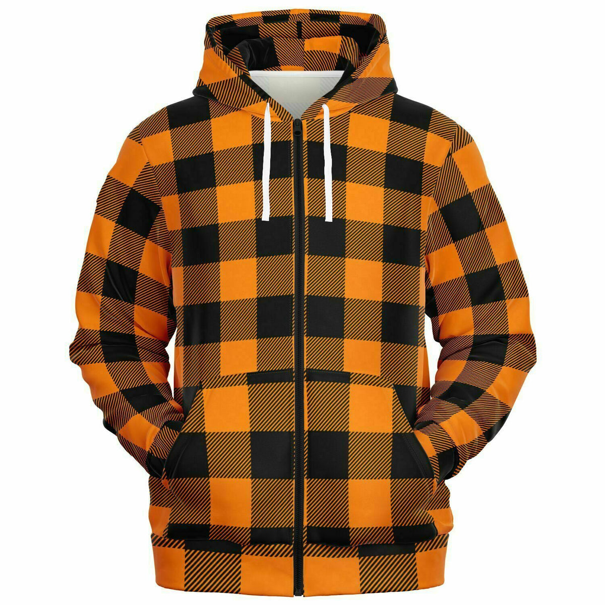 Orange discount flannel hoodie