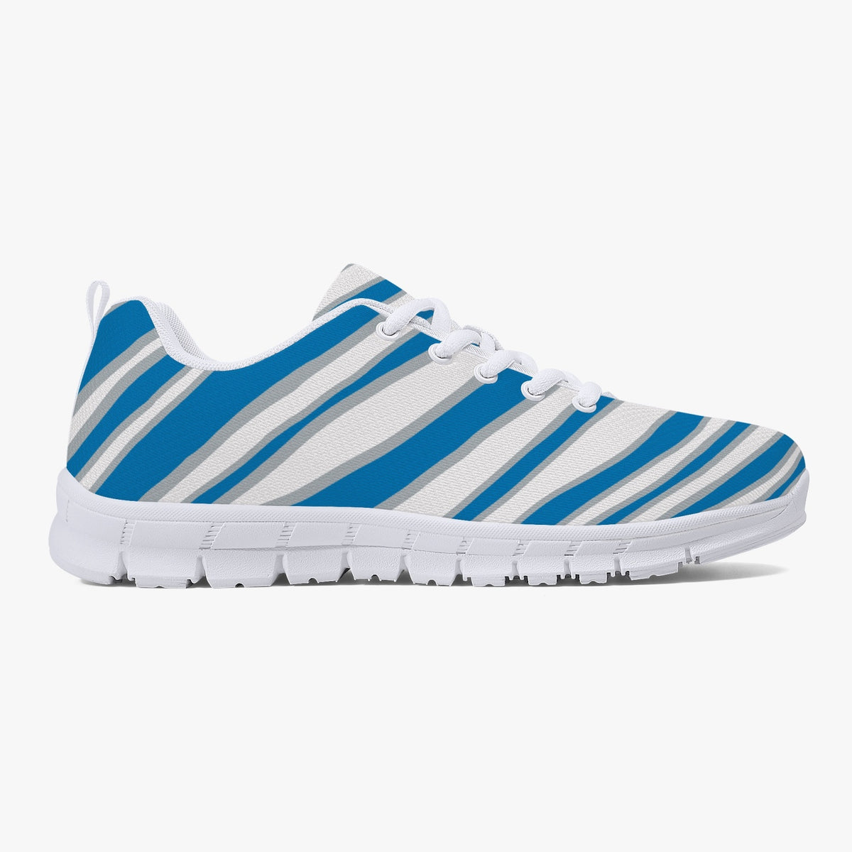Unisex Detroit Football Zebra Stripe Pattern Athletic Running Sneakers