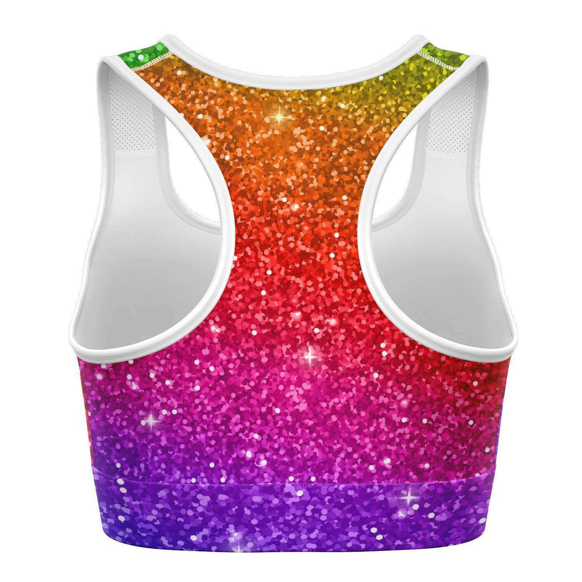 Women's Rainbow Galaxy Night Stars Athletic Sports Bra