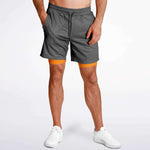 Grey Orange Shorts
