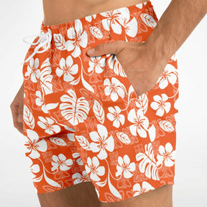 Orange Hawaii Trunks