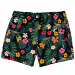 Men's Pink Orange Hawaiian Tropical Hibiscus Flowers Swimsuit Shorts Swim Trunks