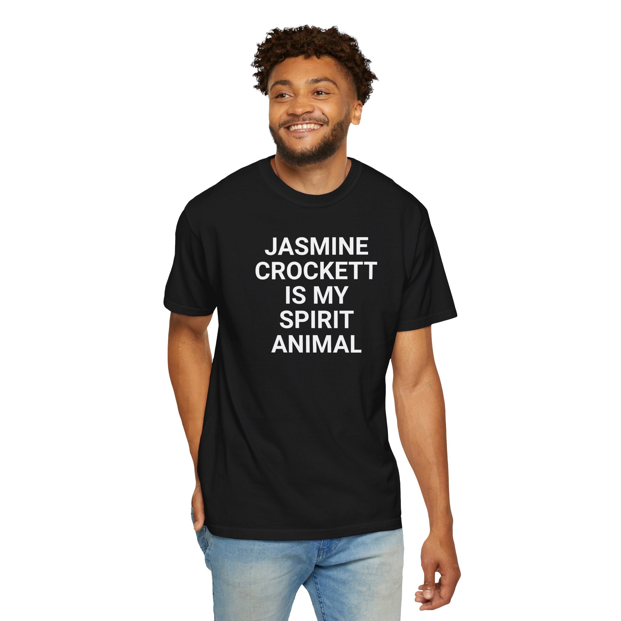 Unisex Jasmine Crockett Is My Spirit Animal Garment-Dyed T-Shirt
