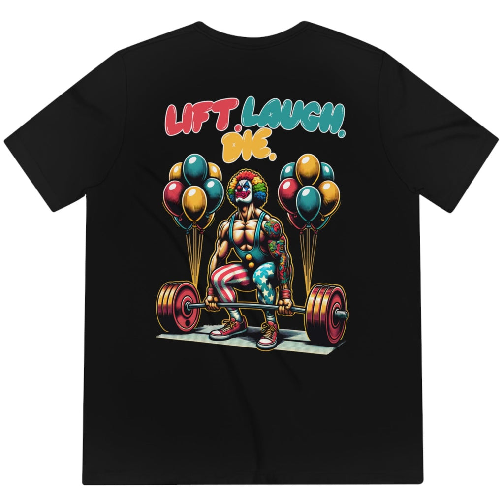 Men's Unisex Lift. Laugh. Die. Deadlifting Clown Triblend Tee