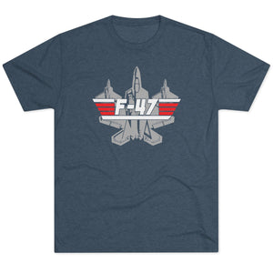 Unisex Tri-Blend F-47 Multi-Gun Finger Salute Crew T-Shirt