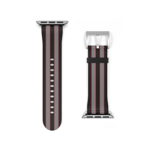 Black Red Grey NATO Stripe Wristband