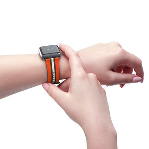 Orange Brown White Wristband