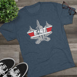Unisex Tri-Blend F-47 Multi-Gun Finger Salute Crew T-Shirt
