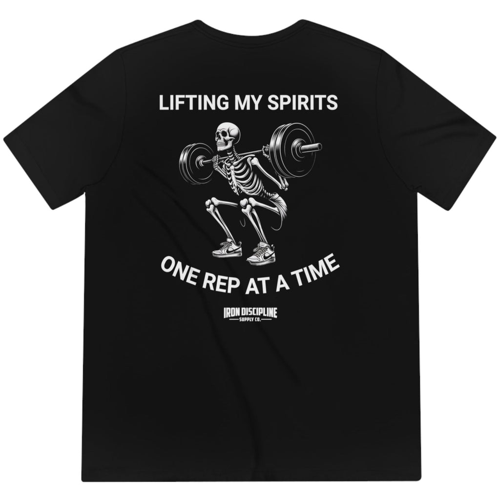 Funny Men's Unisex Lifting My Spirits One Rep At A Time Triblend T-Shirt