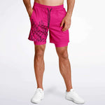 Pink Black Pinstripe Shorts