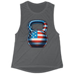 American Flag Kettlebell Scoop Tank Top