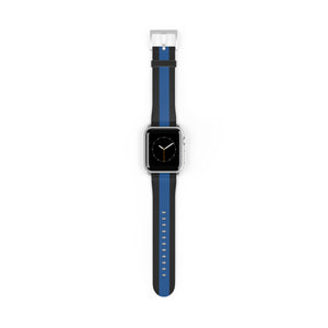 Black Blue NATO Wide Stripe Wristband