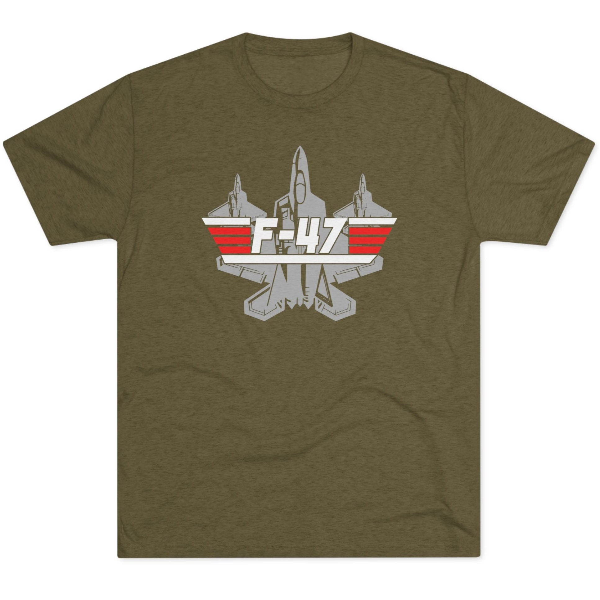 Unisex Tri-Blend F-47 Multi-Gun Finger Salute Crew T-Shirt