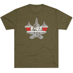 Unisex Tri-Blend F-47 Multi-Gun Finger Salute Crew T-Shirt
