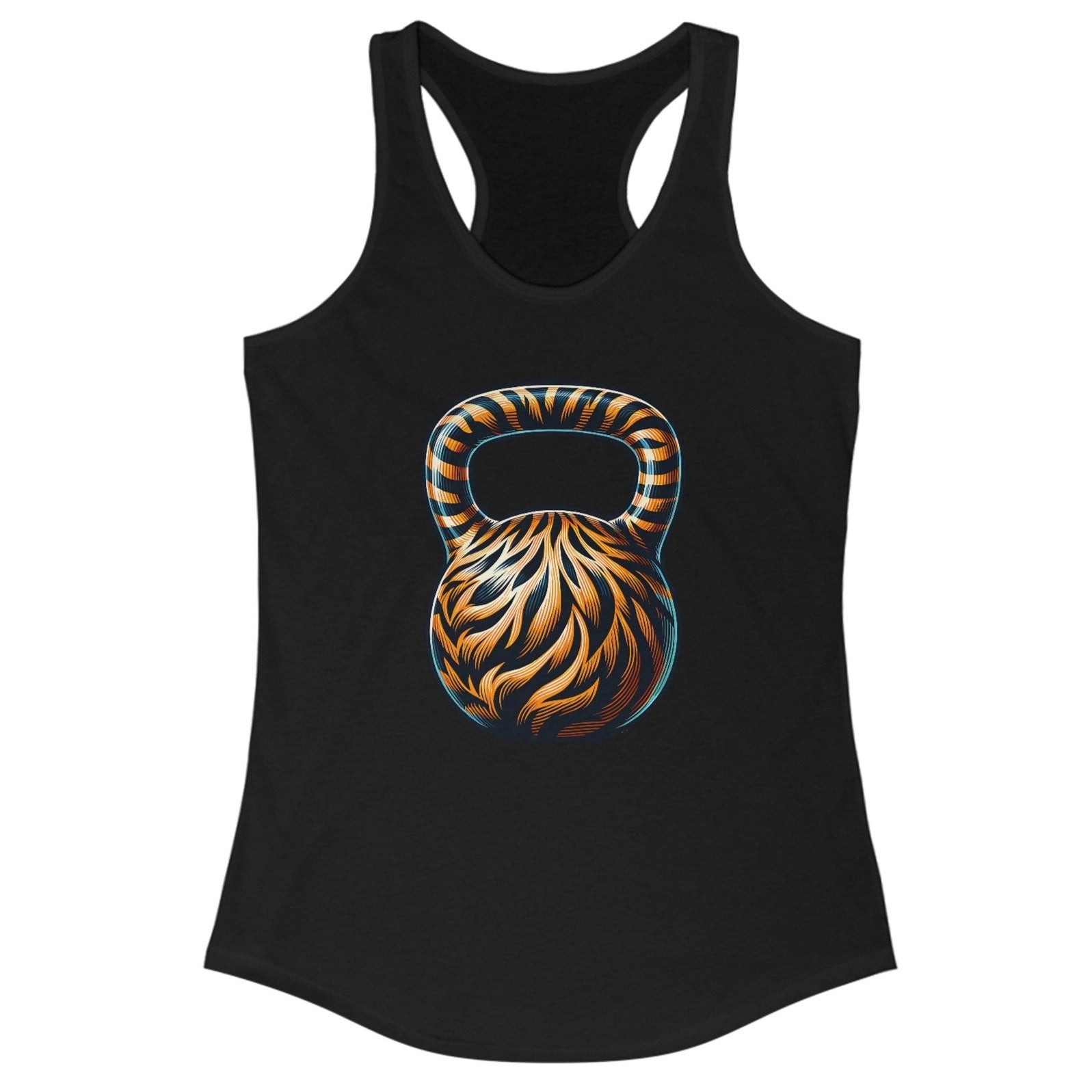 Women's Bengal Tiger Stripes Kettlebell Classic Racerback Tank Top