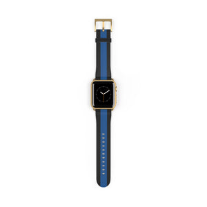 Black Blue NATO Wide Stripe Wristband