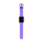 Classic Solid Light Purple Faux Leather Apple Watch Wrist Band