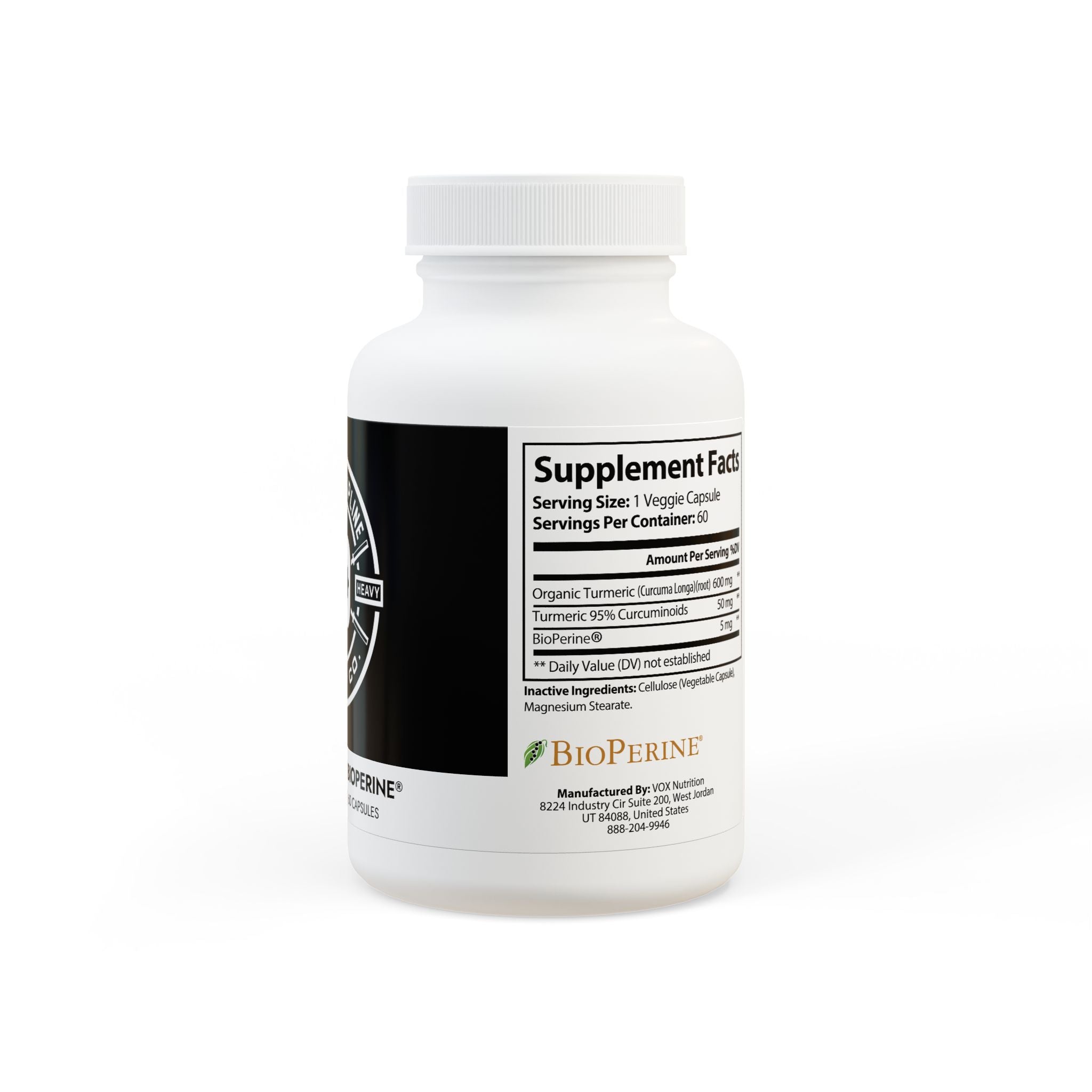 Turmeric with BioPerine® (Black Pepper Fruit Extract) (60 Capsules)