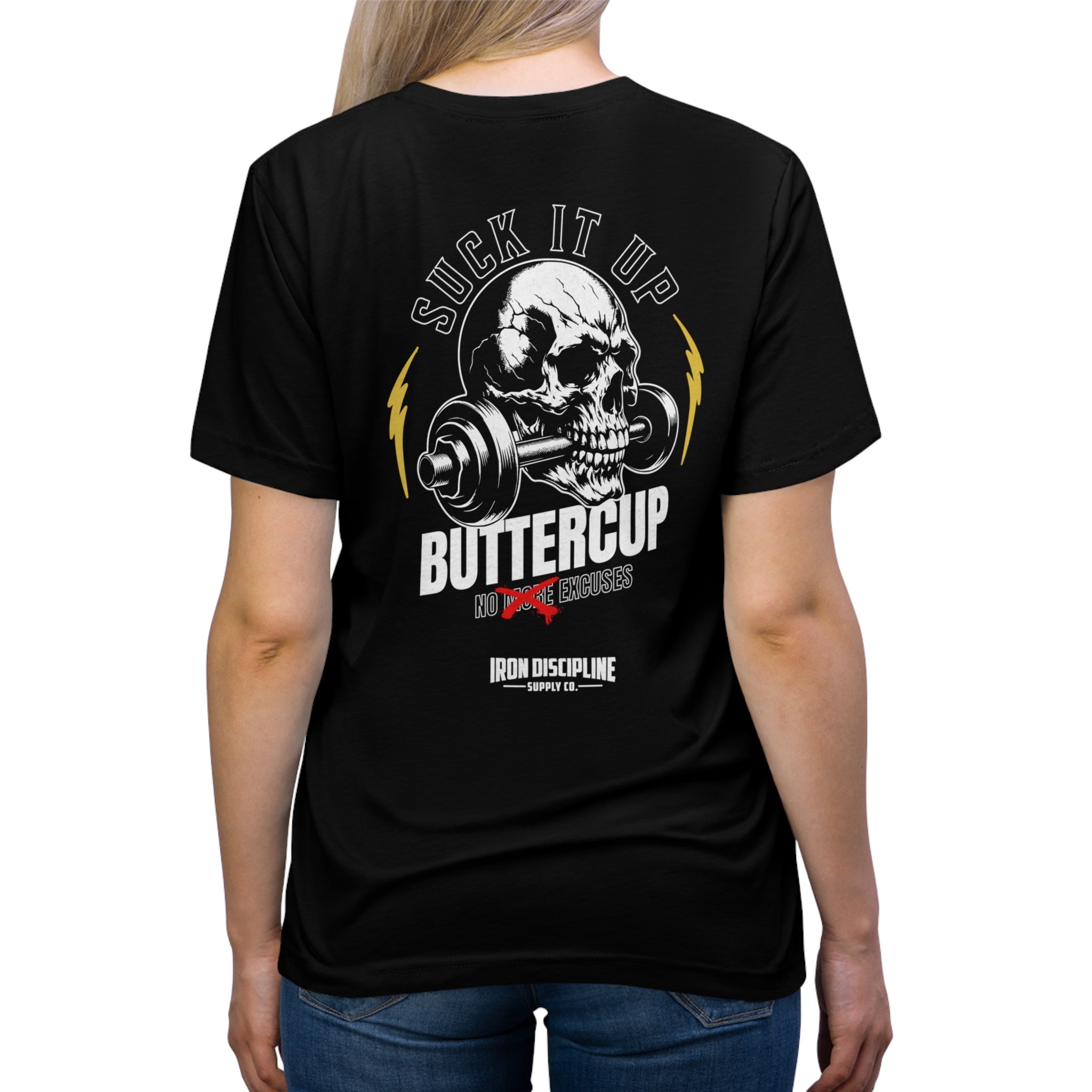 Unisex Suck It Up Buttercup No Excuses Triblend T-Shirt