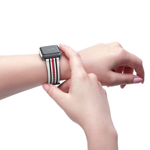 White Black Red Wristband