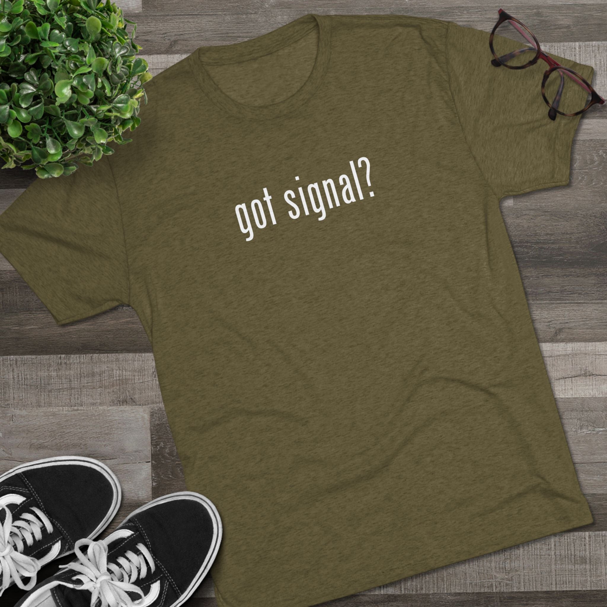 Unisex Got Signal? Houthi OpSec Chat Tri-Blend Crew Tee