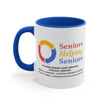SHS Blue Colorful Accent Mugs, 11oz
