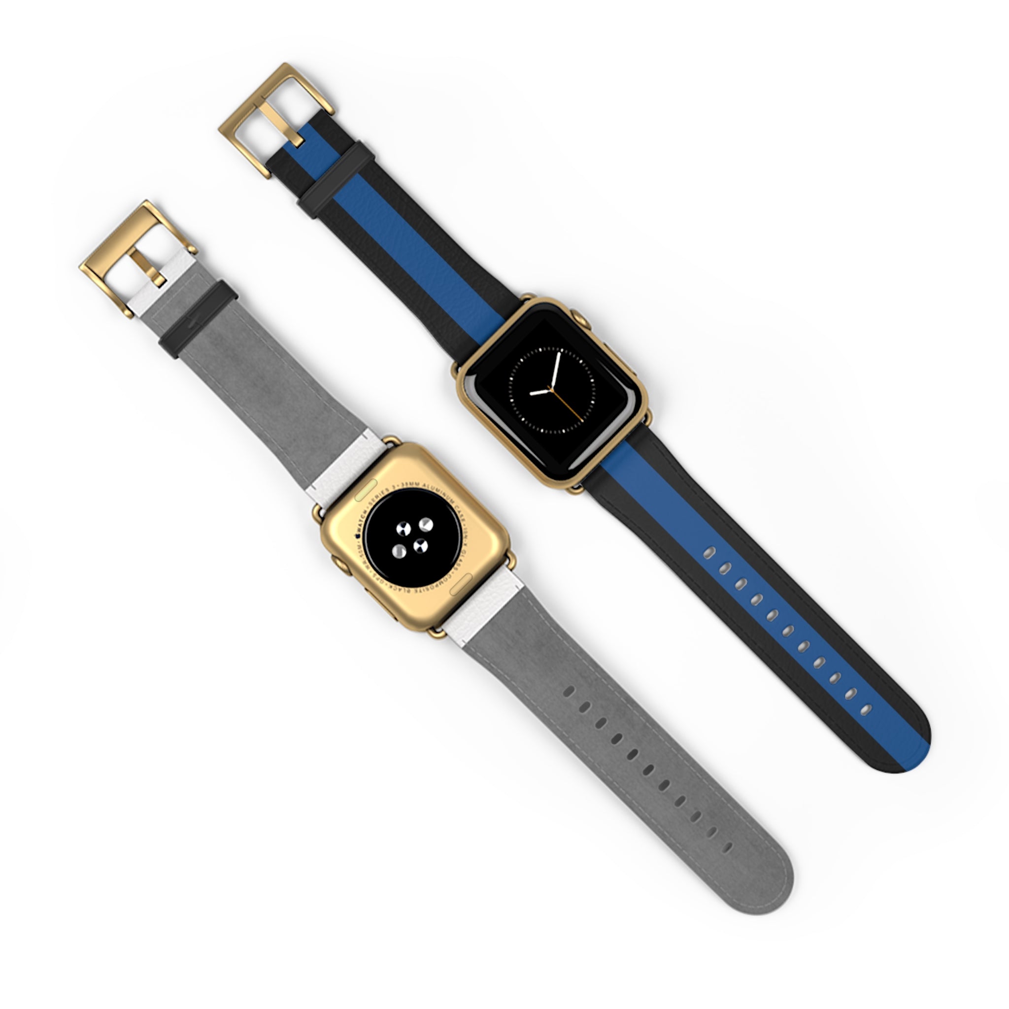 Black Blue NATO Wide Stripe Wristband