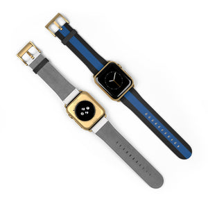 Black Blue NATO Wide Stripe Wristband