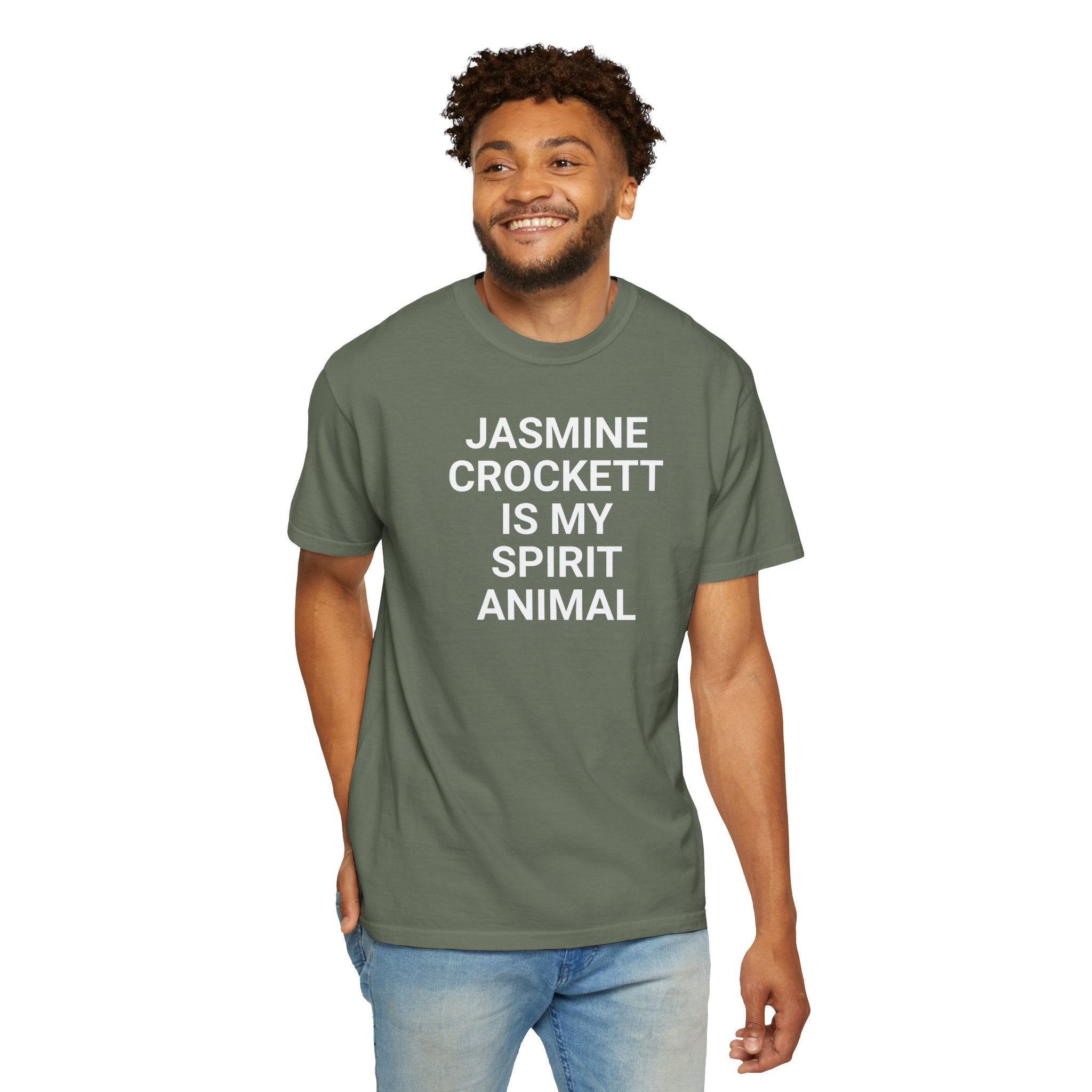 Unisex Jasmine Crockett Is My Spirit Animal Garment-Dyed T-Shirt