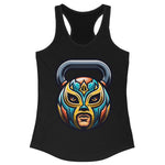 Women's Classic Luchador Mask Kettlebell Racerback Tank