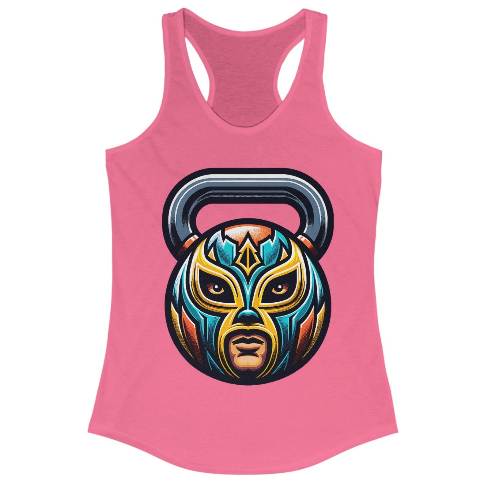 Classic Luchador Mask Kettlebell Tank Top