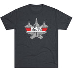 Unisex Tri-Blend F-47 Multi-Gun Finger Salute Crew T-Shirt