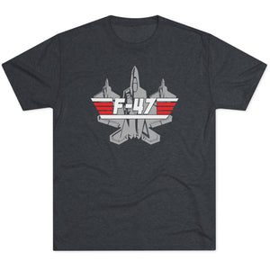 Unisex Tri-Blend F-47 Multi-Gun Finger Salute Crew T-Shirt