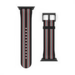 Black Red Grey NATO Stripe Wristband