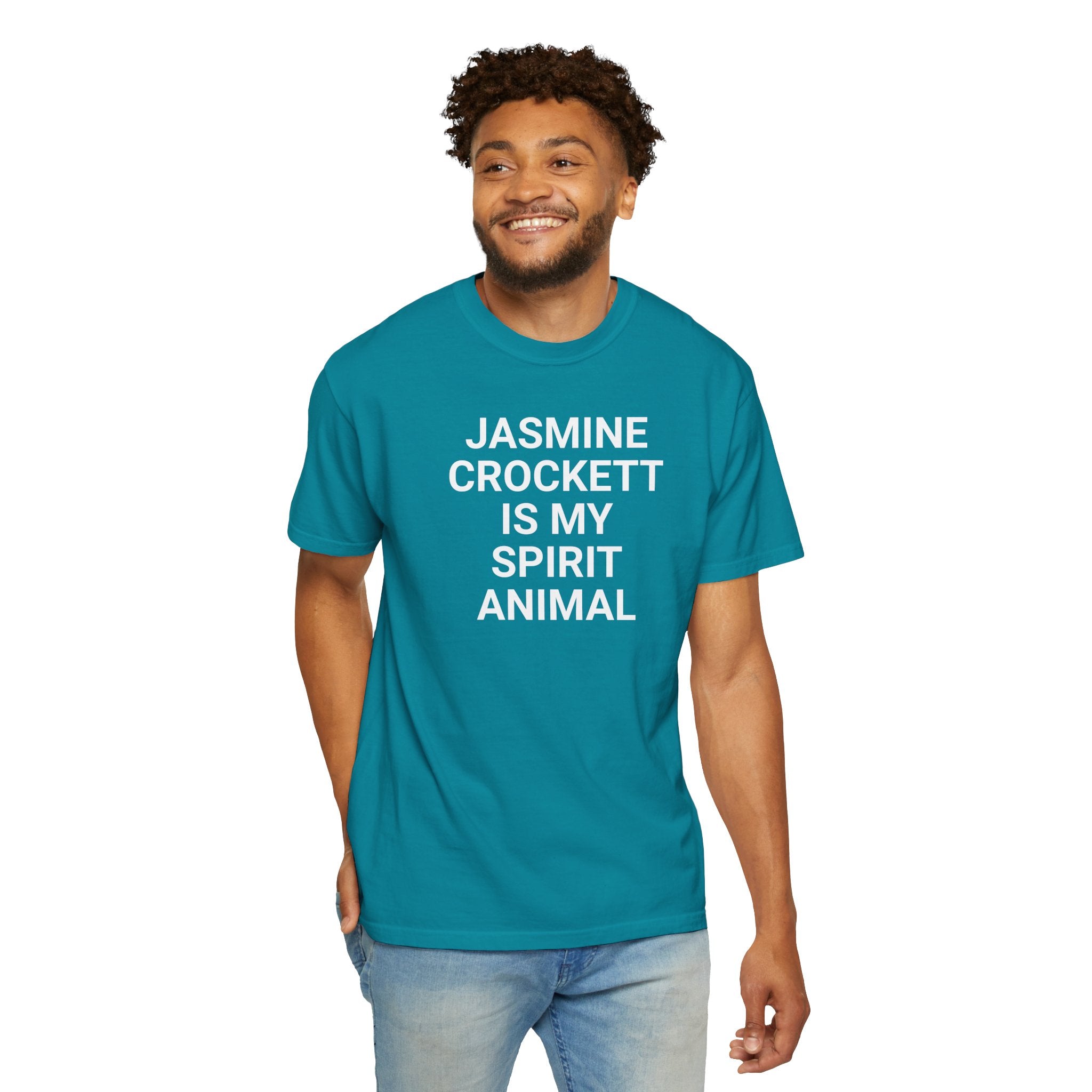 Unisex Jasmine Crockett Is My Spirit Animal Garment-Dyed T-Shirt