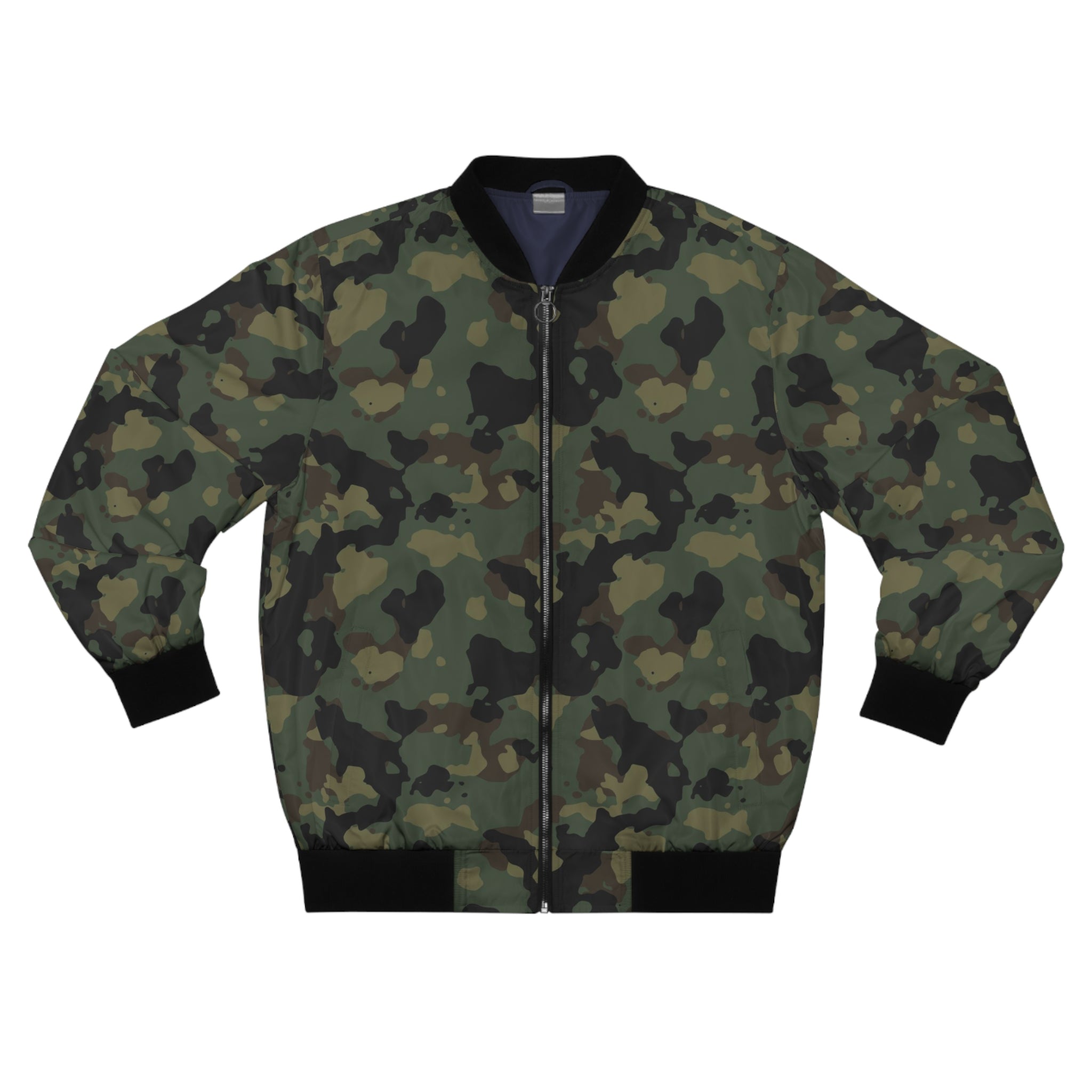 Men's Classic Deep Jungle Army Camouflage Military Fashion Bomber Jacket