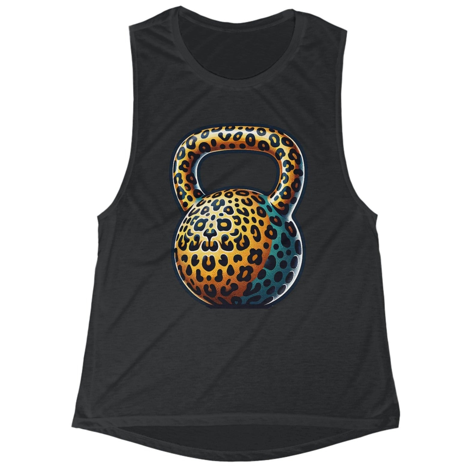 Leopard Print Kettlebell Scoop Tank