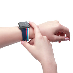 Blue Red Racing Stripe Wristband