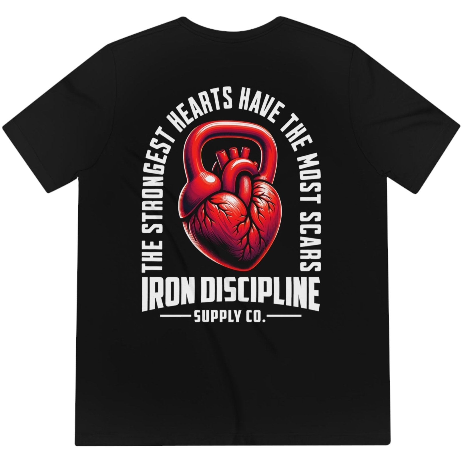 Men's Strongest Hearts Most Scars Kettlebell Unisex Triblend T-Shirt