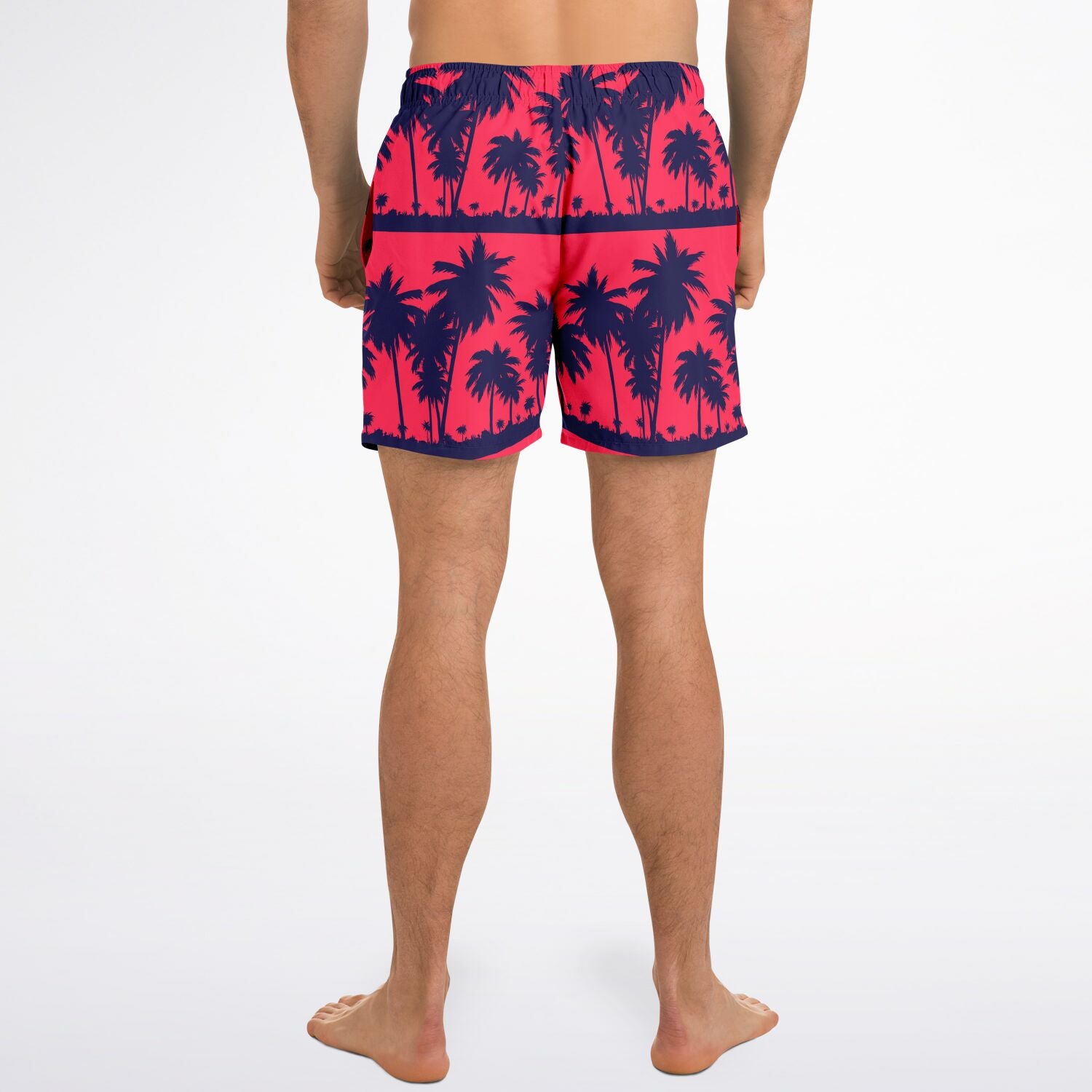 Red Magenta Palms Trunks