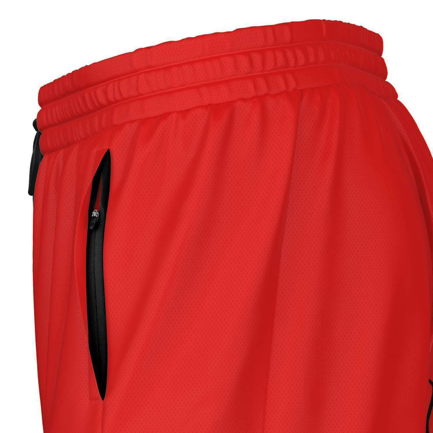 Red Black Pinstripe Shorts