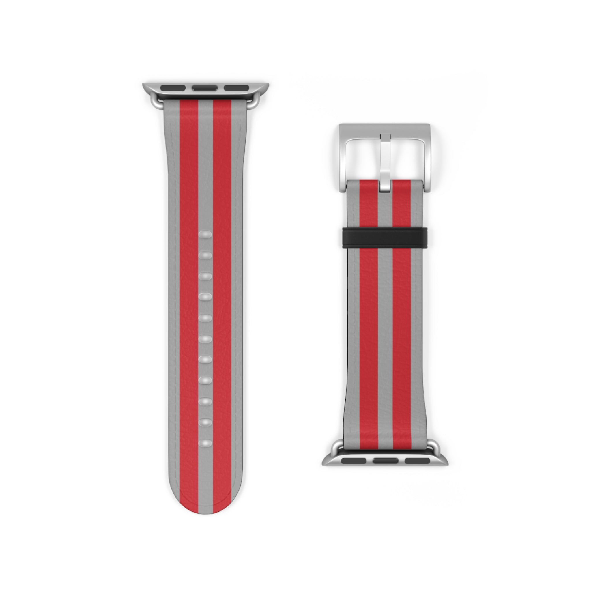 Grey Red NATO Stripe Wristband