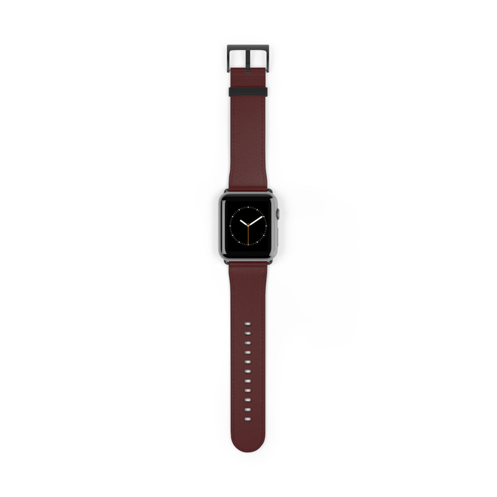 School Spirit Varsity Sports Game Day Football Dark Maroon Apple Watch Wrist Band