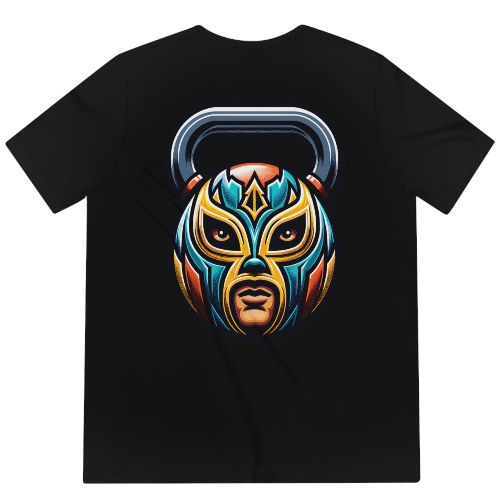 Men's Luchador Mask Kettlebell Tri-blend T-Shirt