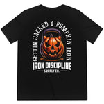 Men's Unisex Gettin Jacked & Pumpkin Iron Kettlebell Triblend T-Shirt