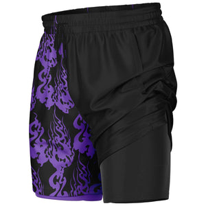 Purple Black Phantom Ghost Shorts