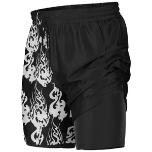 White Black Phantom Ghost Shorts