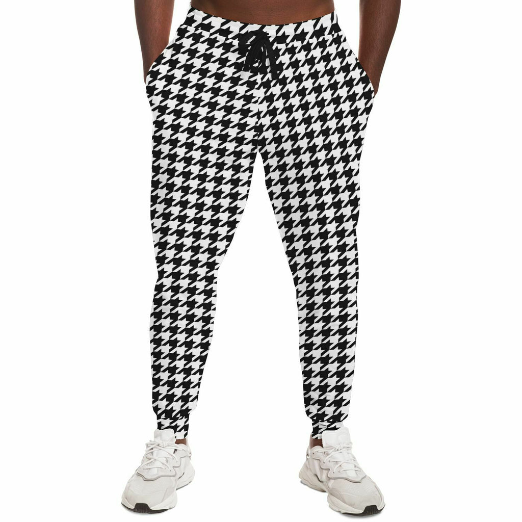 Unisex Houndstooth Plaid Pattern Athletic Joggers