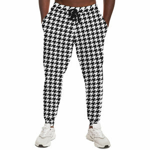 Unisex Houndstooth Plaid Pattern Athletic Joggers