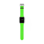 Classic Solid Neon Green Faux Leather Apple Watch Wrist Band